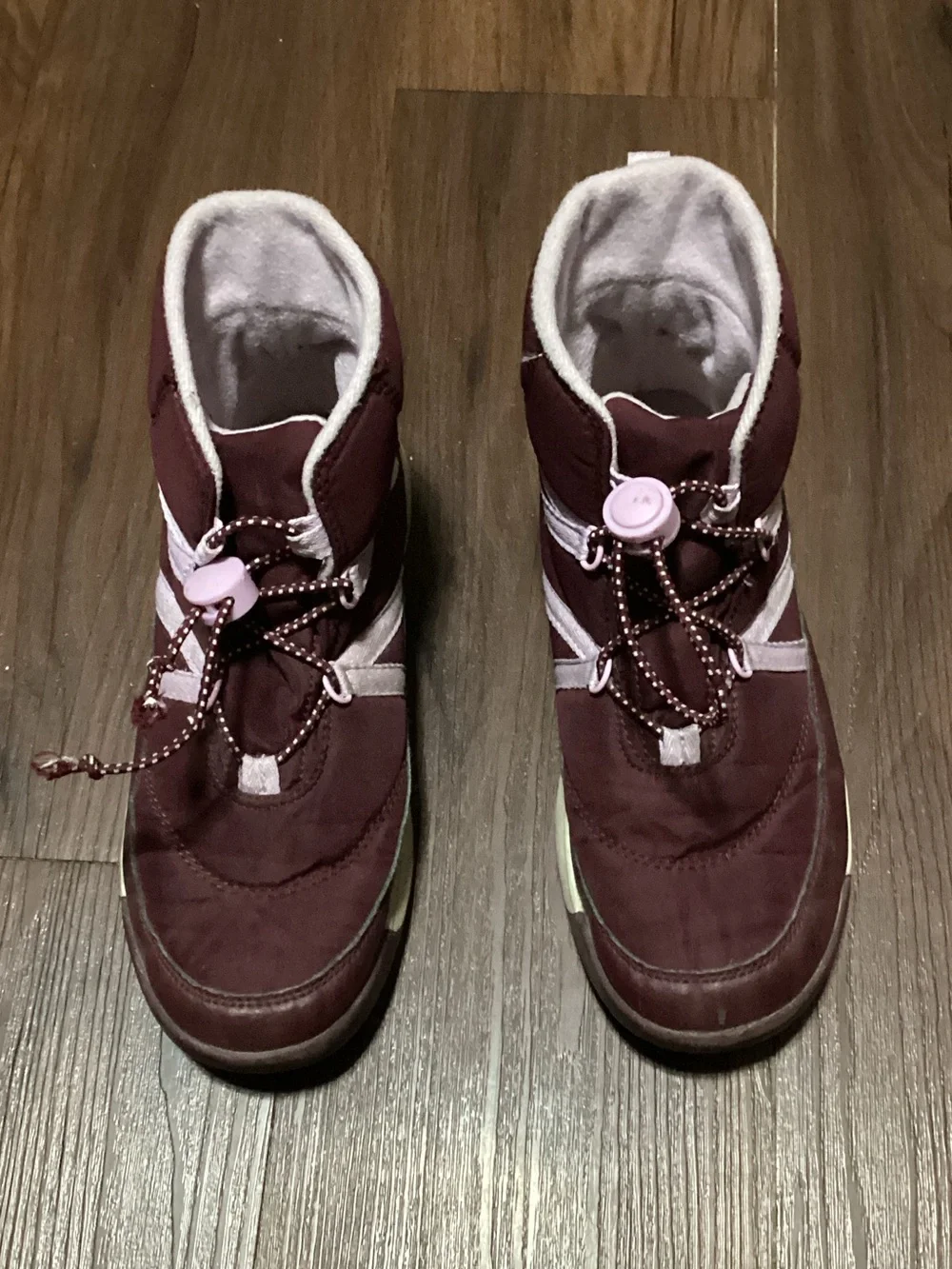 The Children's Place Maroon and Light Pink Kids Winter Boots Sz 3